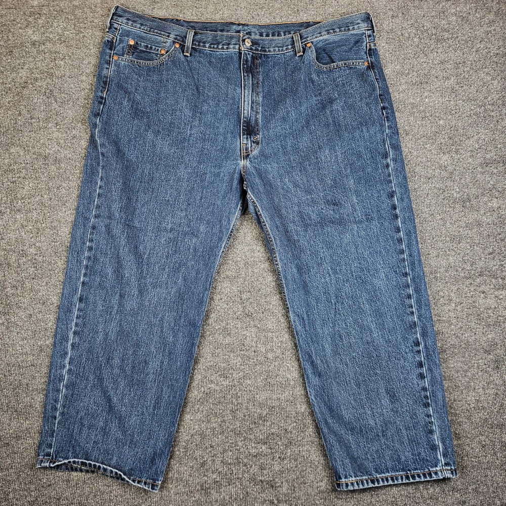 Levis 550 Jeans Men's 50x28 Fits (48x27) Relaxed Fit Tapered Leg Dark Wash Denim